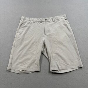 Adidas Golf Shorts Men's 38 Light Gray Mesh Lined Relaxed Fit Athleisure Running